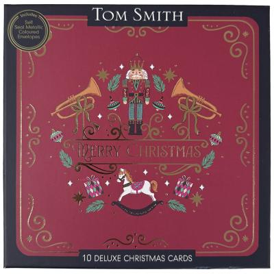 Box Of 10 Tom Smith Nutcracker Deluxe Christmas Cards